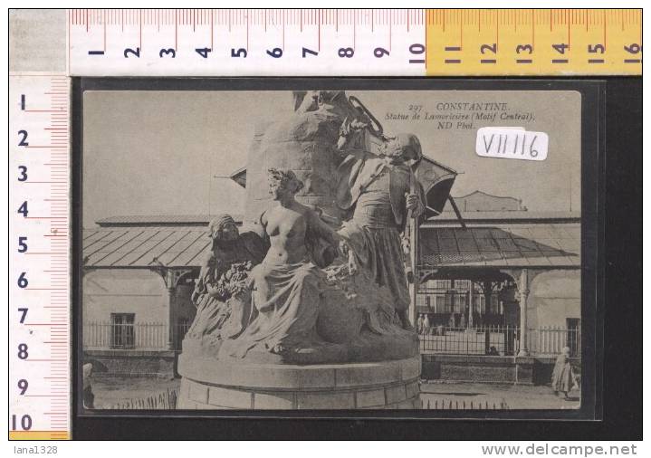 V11116 CONSTANTINE STATUE DE LAMORIECIERE SCULTURE MONUMENTI DONNE SENO NUDO TROMBE