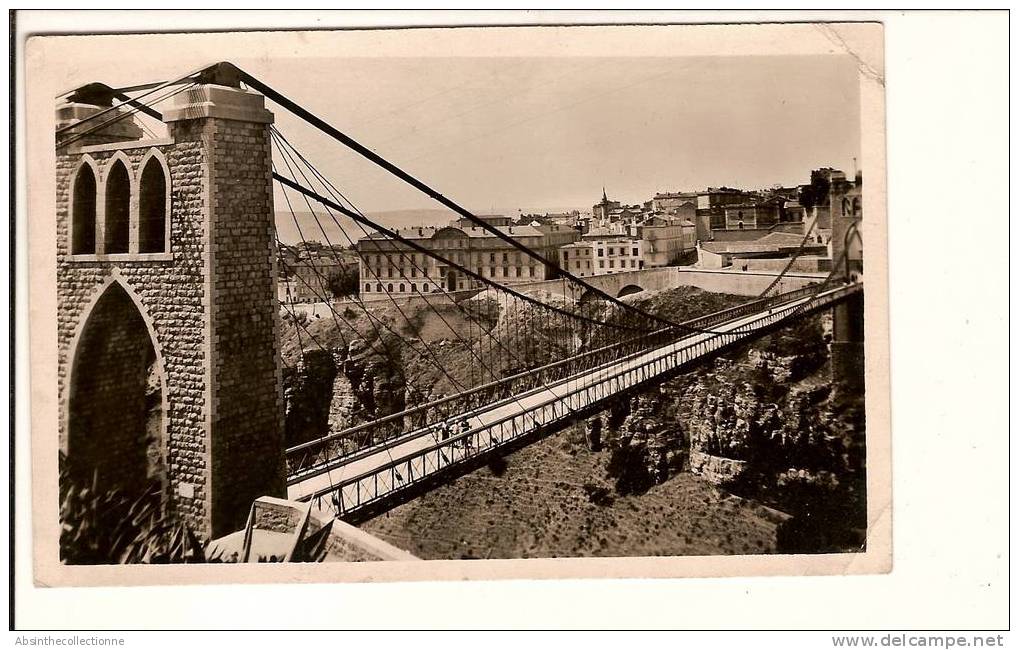 ALGERIE  CONSTANTINE  le pont sidi m'cid et le lycee m'cid    - dos écrit