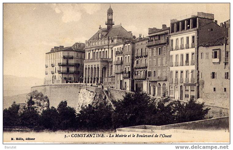 CONSTANTINE (Algérie) - La Mairie et le Boulevard de l´Ouest
