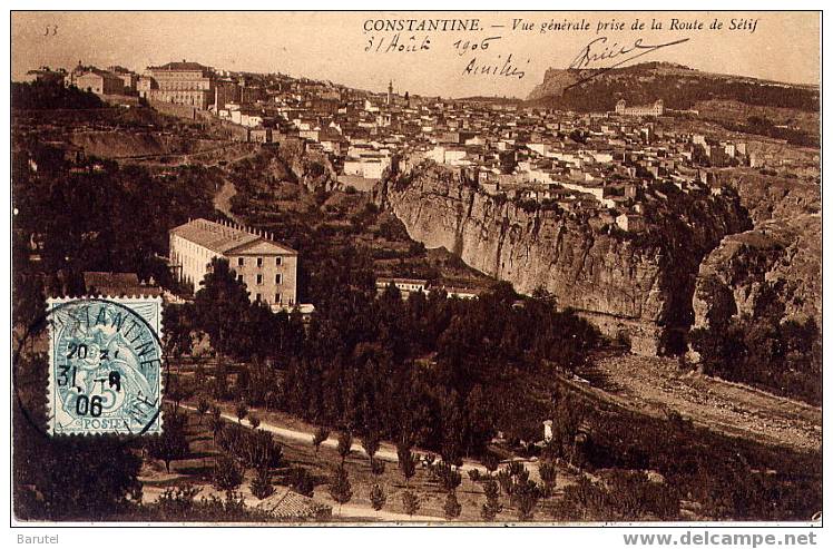 CONSTANTINE (Algérie) - Vue générale prise de la Route de Sétif