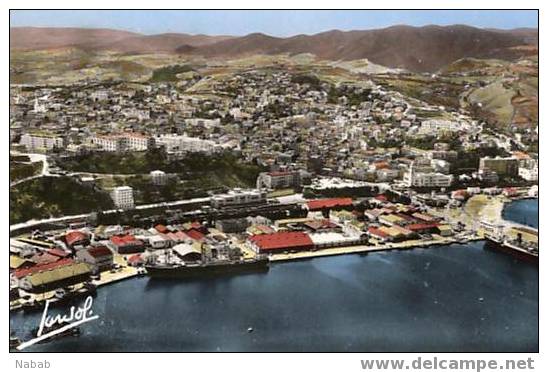 NK-PH 016-Algérie-Philippeville -Vue Aérienne sur le Port et la Ville-