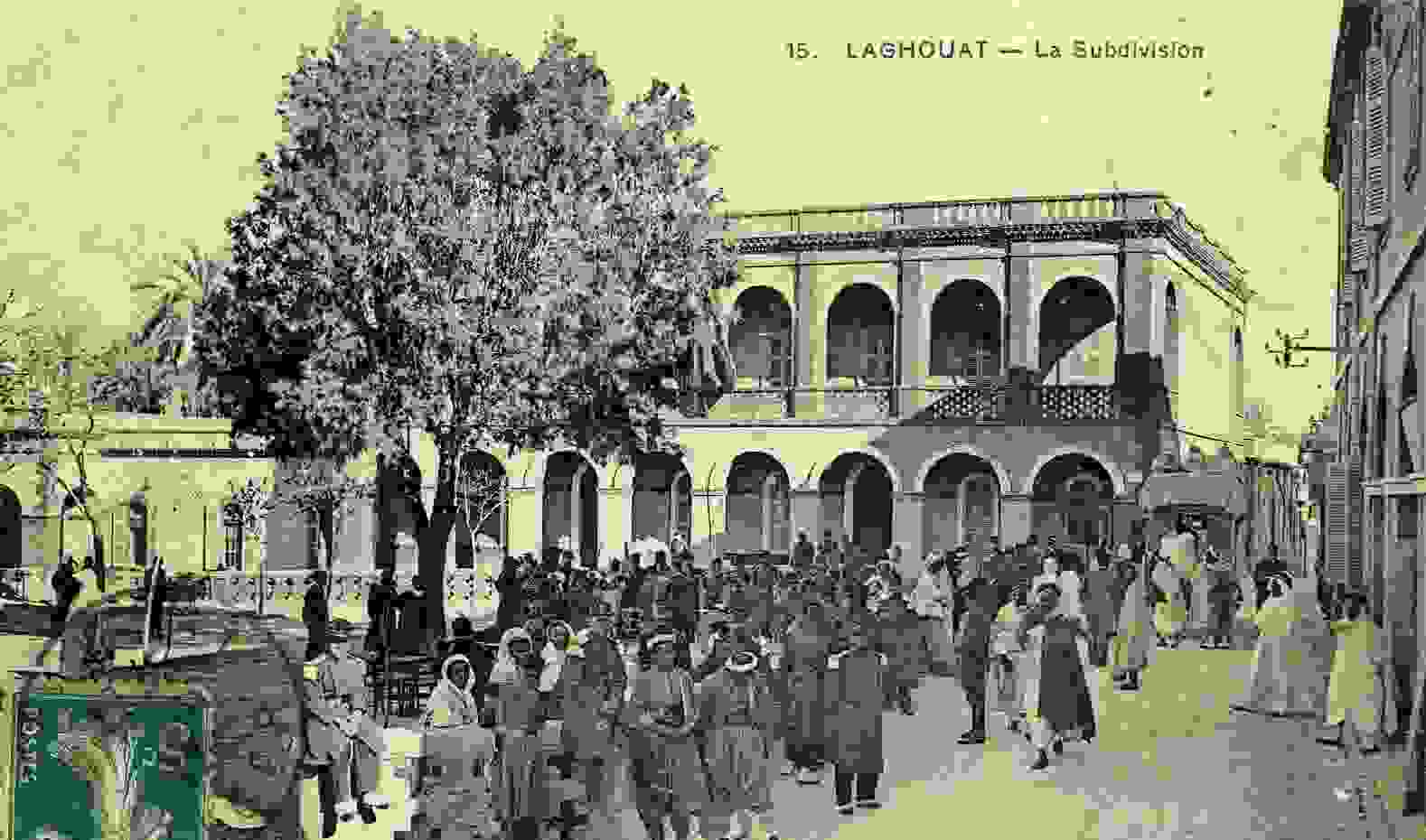LAGHOUAT - LA SUBDIVISION - n°15 - carte tres ANIMEE