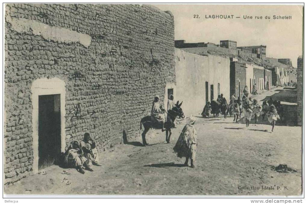 ALGERIE LAGHOUAT Rue du Schetett Animé top