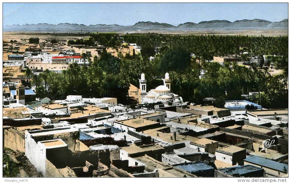 LAGHOUAT-VUE GENERALE PRISE DU MARABOUT DE SIDI ABDELKADER-BELLE CPSM PETIT FORMAT