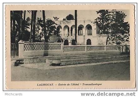 CPA ALGERIE - Laghouat - Entree de l'Hotel Transatlantique