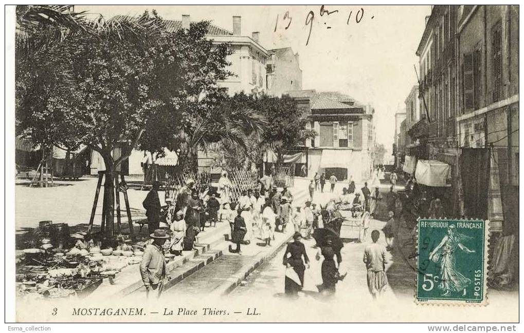 Algérie - Mostaganem La Place Thiers n 3