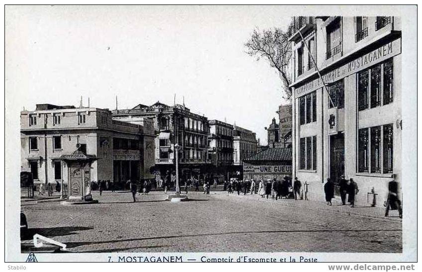 ALGERIE - MOSTAGANEM - COMPTOIR D´ESCOMPTE - KIOSQUE PUBLICITE CITROEN