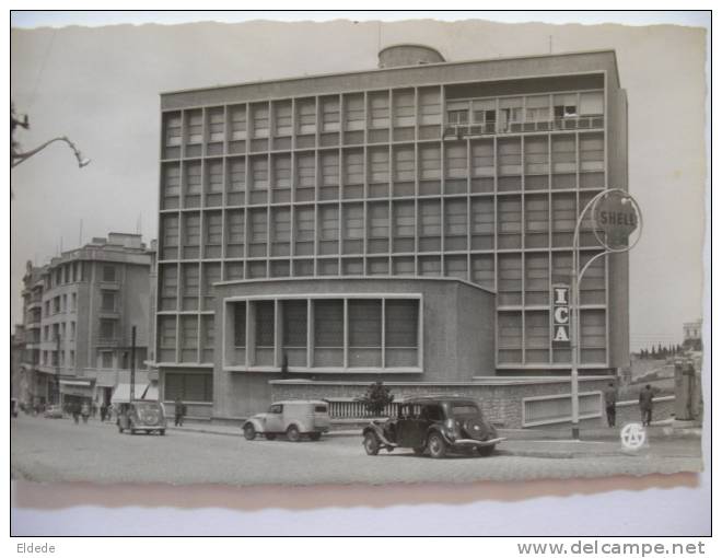 Mostaganem Le Palais des Finances Station essence petrole Shell Citroen Traction, Juva 4