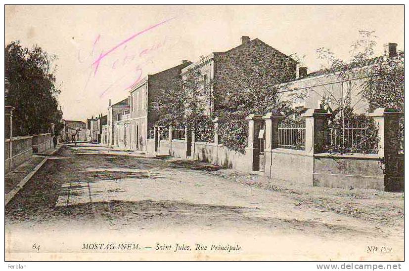 AFRIQUE. ALGERIE. MOSTAGANEM. SAINT JULES. Vue sur La Rue Principale.