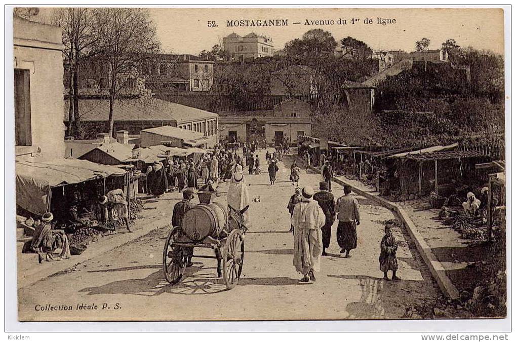 MOSTAGANEN -  AVENUE DU 1er DE LIGNE     (tres belle animation )      N°52