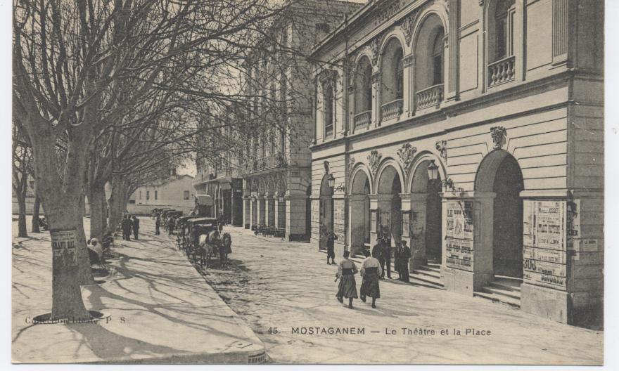 ALGERIE MOSTAGANEM Le Théatre et la Place BELLE ANIMATION