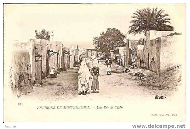 ALGERIE - ref no 181- environs de mostaganem- une rue de tijdit  - collections nd poto  - bon etat -