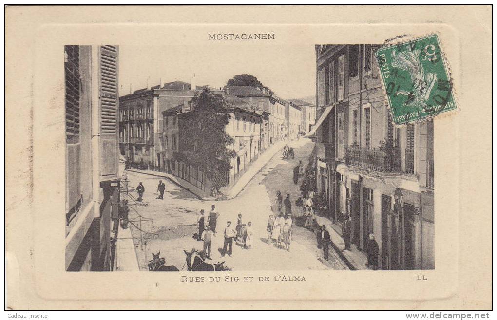 Algérie - Mostaganem (arabe???????) - Rue du Sig et de l'Alma