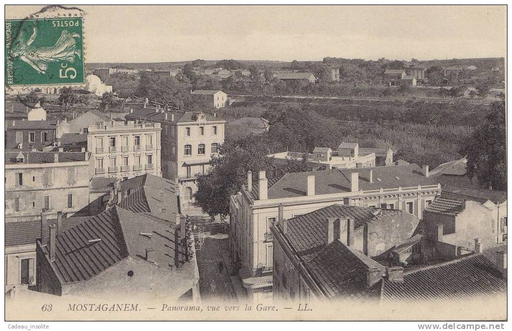 Algérie - Mostaganem (arabe???????) - Panorama, vue vers la Gare