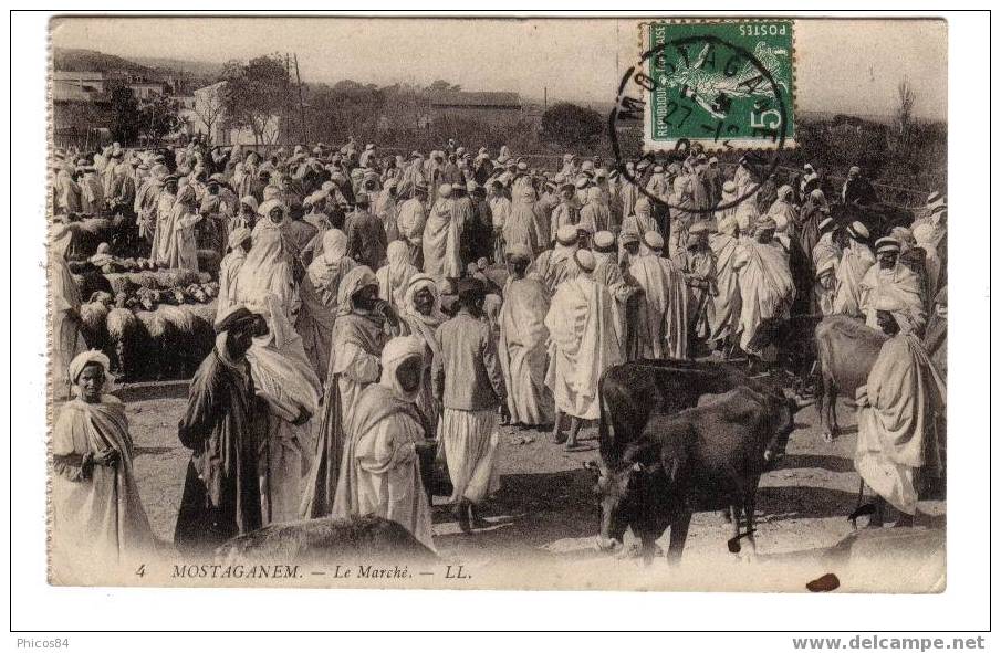 ALGERIE  MOSTAGANEM  Le marché .............. Mi163