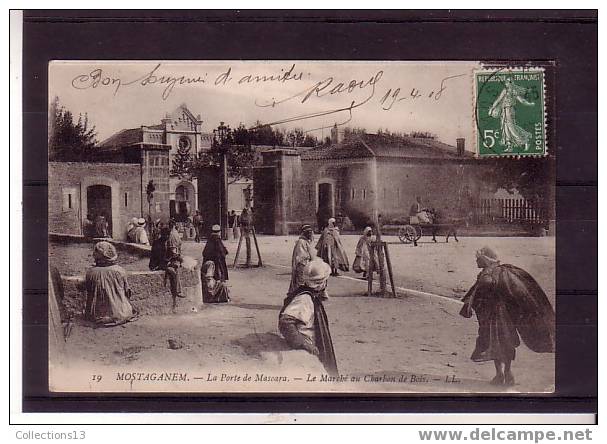 ALGERIE - Mostaganem - la porte de Mascara - le marché au charbon de bois