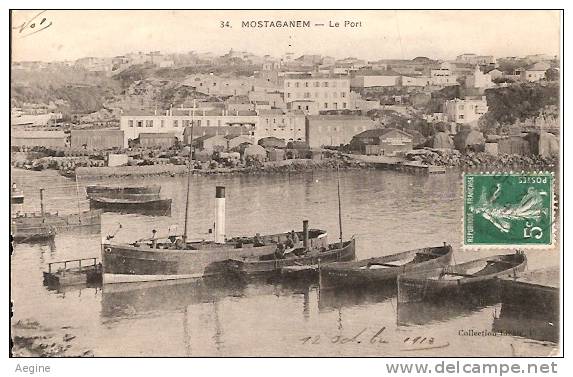 ALGERIE- ref no 450- mostaganem - le port  - bon etat