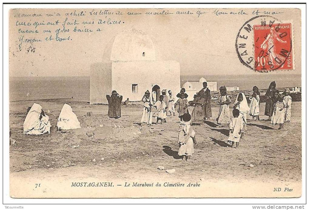 Mostaganem . Le Marabout du Cimetière Arabe