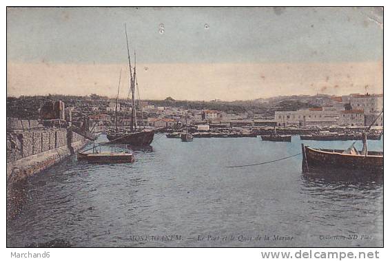 ALGERIE.MOSTAGANEM.LE PORT ET LE QUAI DE LA MARINE...cp etat voir scan