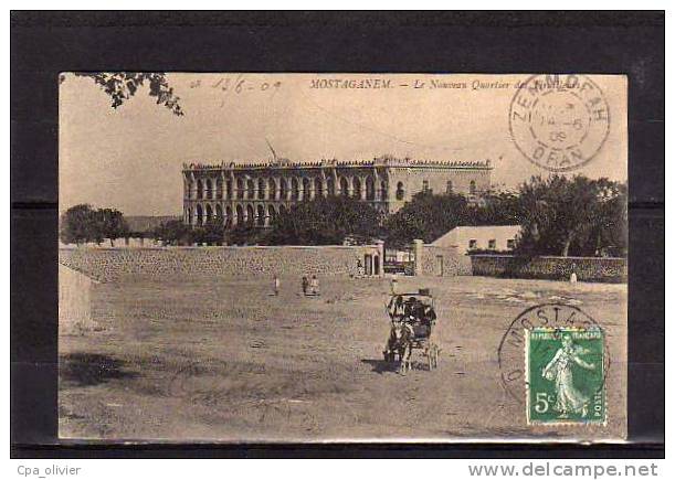 ALGERIE Mostaganem Casernes, Nouveau Quartier des Tirailleurs, animée, ed ND 28, 1909