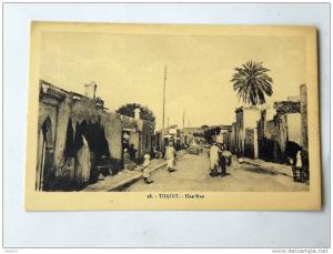 Carte Postale  Ancienne  TIDJDIT, MOSTAGANEM  Une Rue animée