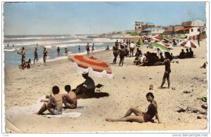 MOSTAGANEM - PLAGE DES SABLETTES - CPSM PETIT FORMAT - VOYAGE EN 58