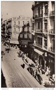 CPSM. ALGERIE.ORAN.BLD CLEMENCEAU.L´HOTEL DE FRANCE.1947.TIMBRES SURCHARGES ALGERIE 2F.