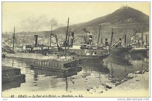 - AFRIQUE - ALGERIE - ORAN - LE PORT ET LE DJEBEL -MURDJAJO -