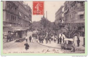 ALGERIE.ORAN.LE BOULEVARD SEGUIN   ...BEAU PLAN DE TRAMWAY