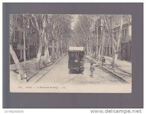 cpa ,   Oran , le boulevard Malakoff ( tramway )    ,   voyagé