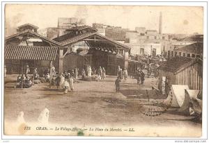 ORAN Le Village Nègre La Place du Marché (1923)