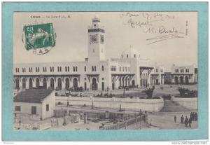 ORAN  -  La  Gare  P.-L.-M   -  1910  -  BELLE CARTE ANIMEE  -