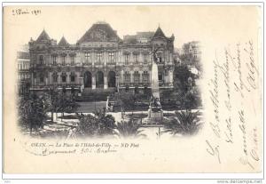 ORAN Place de l'Hôtel de Ville Type Sage de France cachet Oran