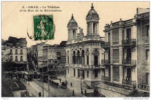 CARTE POSTALE ANCIENNE. ALGERIE.  ORAN.  LE THEATRE. 1911.