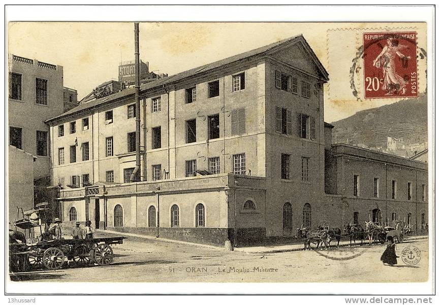 Carte Postale Ancienne Algérie - Oran. Le Moulin Militaire