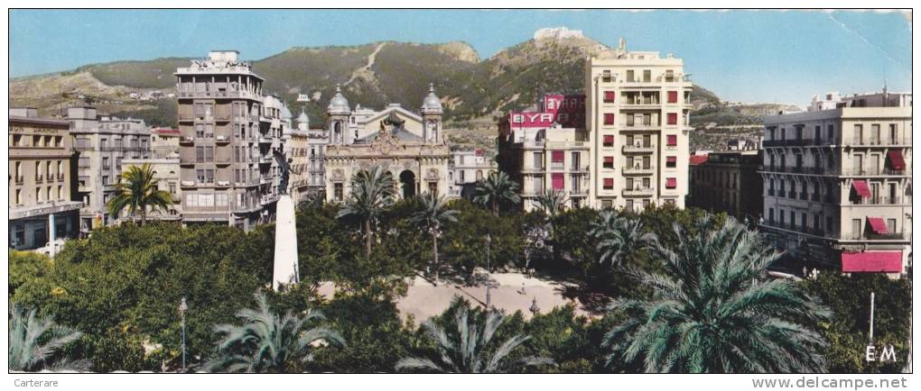 AFRIQUE DU NORD,ALGERIA,ALGERIE,ORAN EN 1961,ORANIE,MAGHREB,LA RADIEUSE,PLACE FOCH,THEATRE,MAISON DARMON