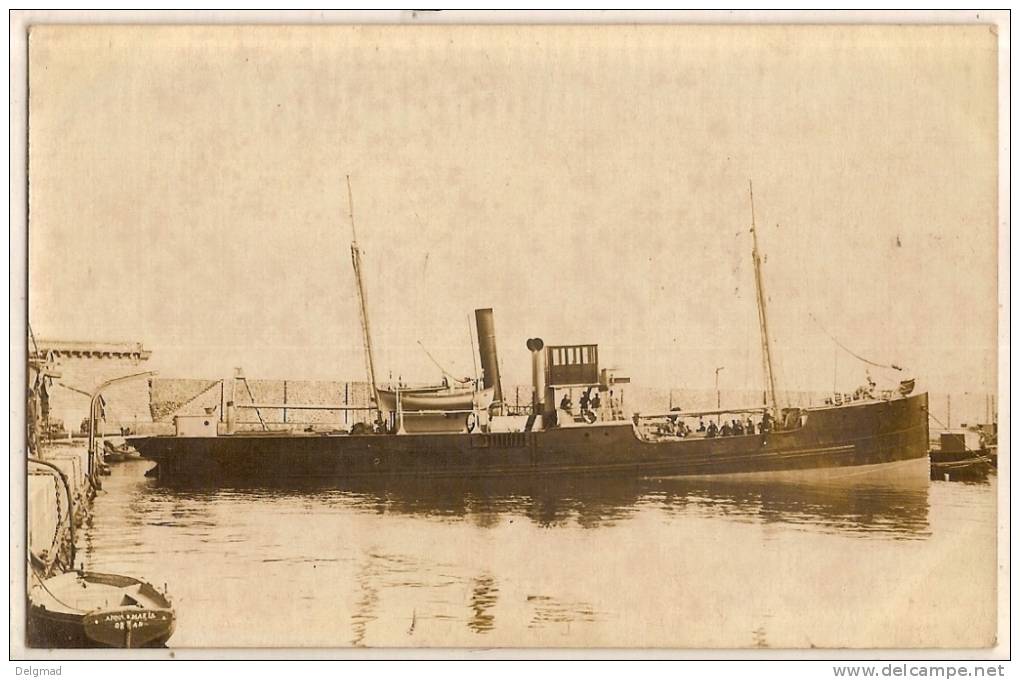 ALGERIE carte photo Marine Le Prado à ORAN Chaloupe Anna Maria