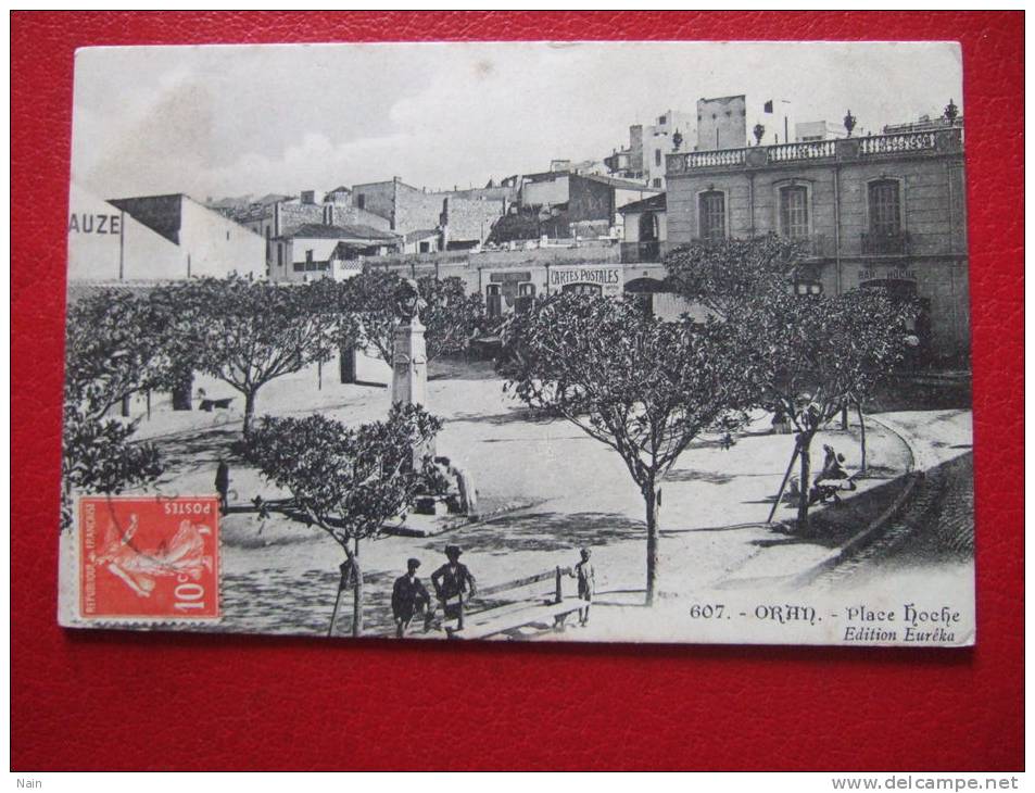ALGERIE - ORAN - PLACE HOCHE - MAGASIN DE CARTES POSTALES - DOCUMENT RARE -