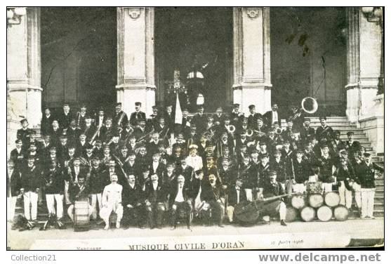 ORAN ..... MUSIQUE CIVILE  LE 12 AOUT 1906