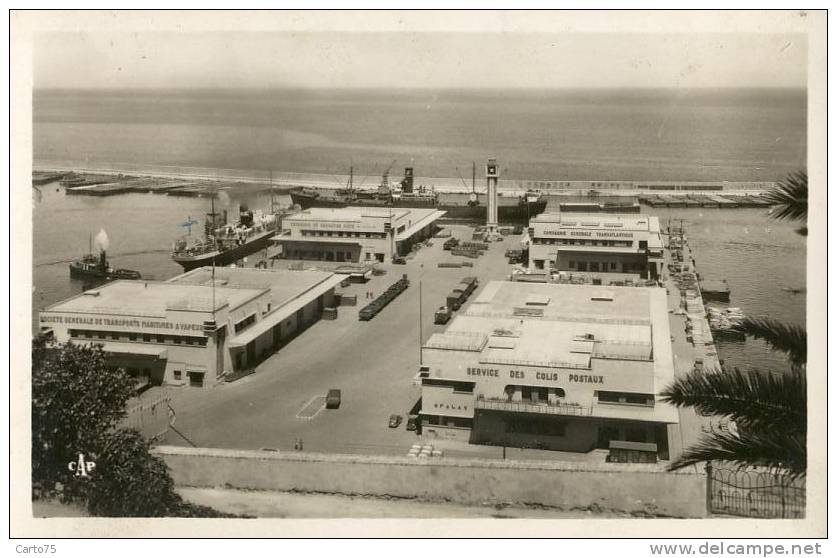 ALGERIE - ORAN - Vue générale Gare maritime - Société Transports Maritimes - Service Colis Postaux