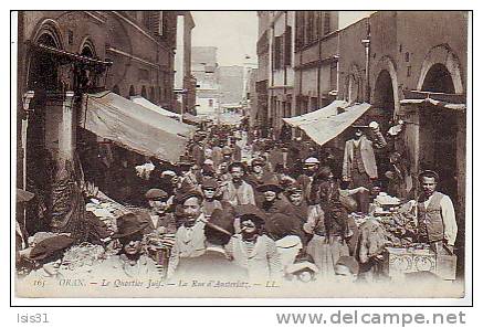 Algérie - Judaica - Judaisme - Juifs - RF7990 - Oran - Le quartier juif - La rue d'Austerlitz - état