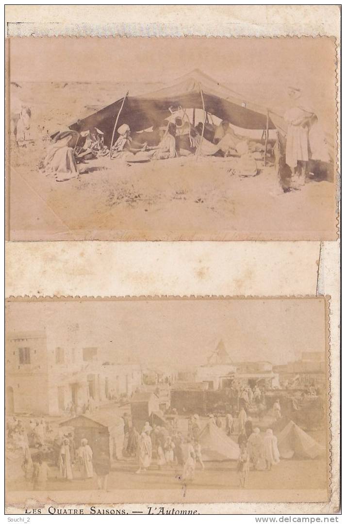 Oran.- (Agérie) Carte Photo Montage double MurdjadjoMauresque préparant le Taham - (carte précurseur de 1904)