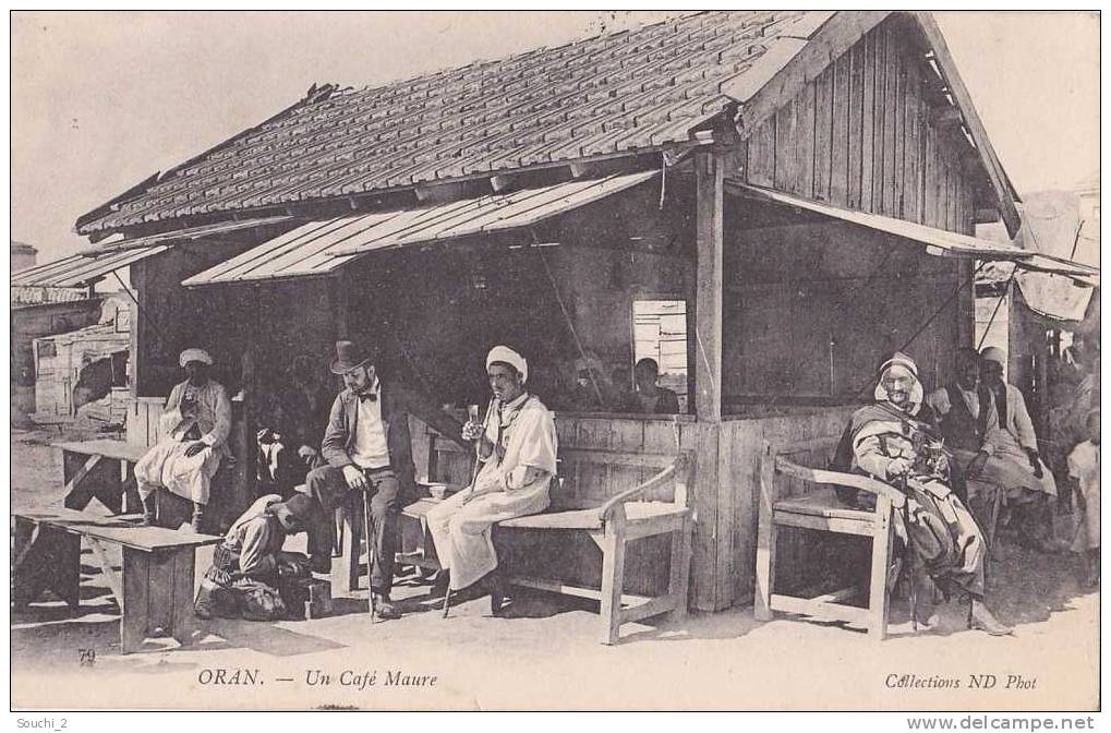 Oran. Un Café Maure (belle animation) ALGERIE PHOTOGRAPHIE Photos