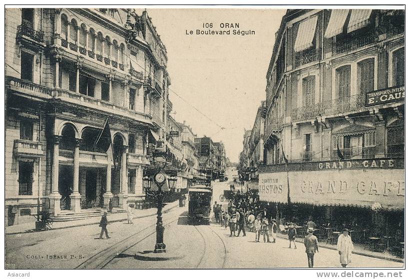 Oran 106 Le Bd Seguin Tram Pub Savon Sunlight , Cigarette Bastos  Coll. ideale PS