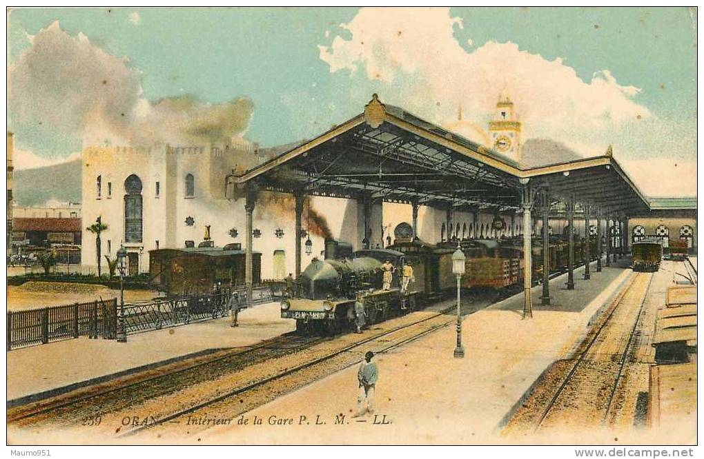 CPA ALGERIE - ORAN - INTERIEUR DE LA GARE