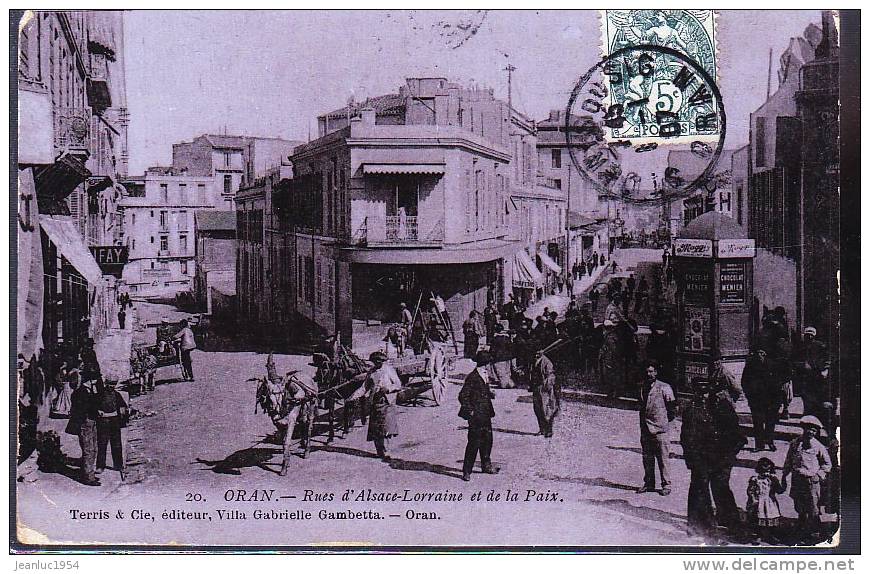 ORAN RUE D ALSACE LORRAINE CP PHOTO