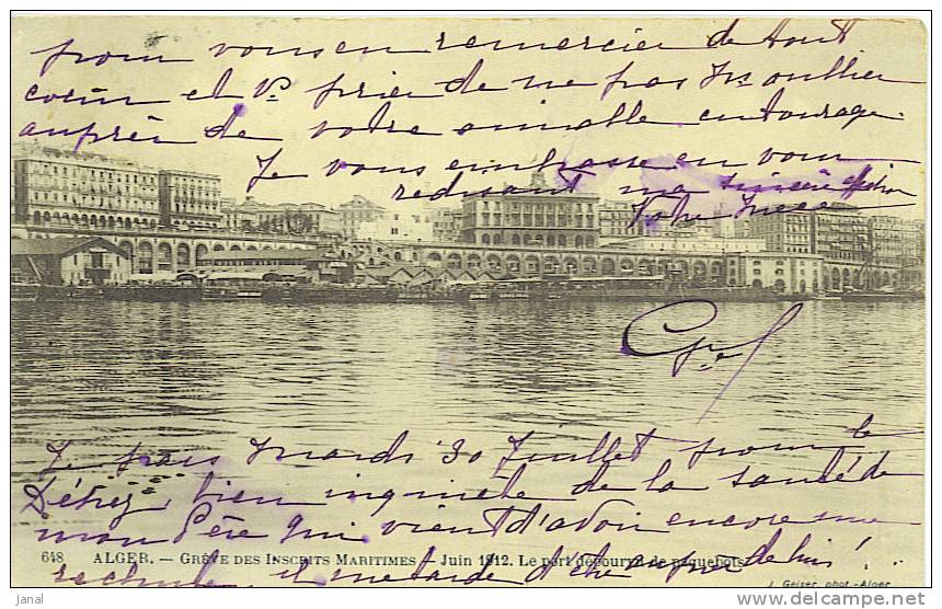 (SCAN.1100)      ALGER   GREVE DES INSCRITS MARITIMES