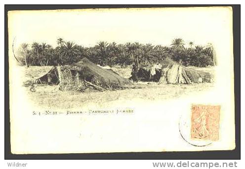 ALGIER - 1904 CAMPEMENT NOMADE / BEDUINS AT BISKRA