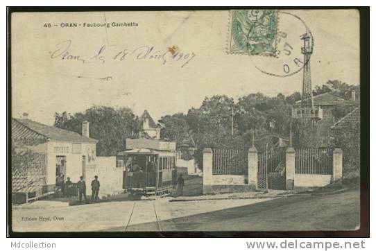 ALGERIE ORAN /  Faubourg Gambetta / tramway