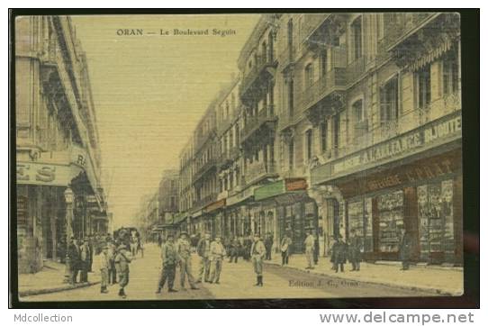 ALGERIE ORAN /  Boulevard Seguin / toilée couleur